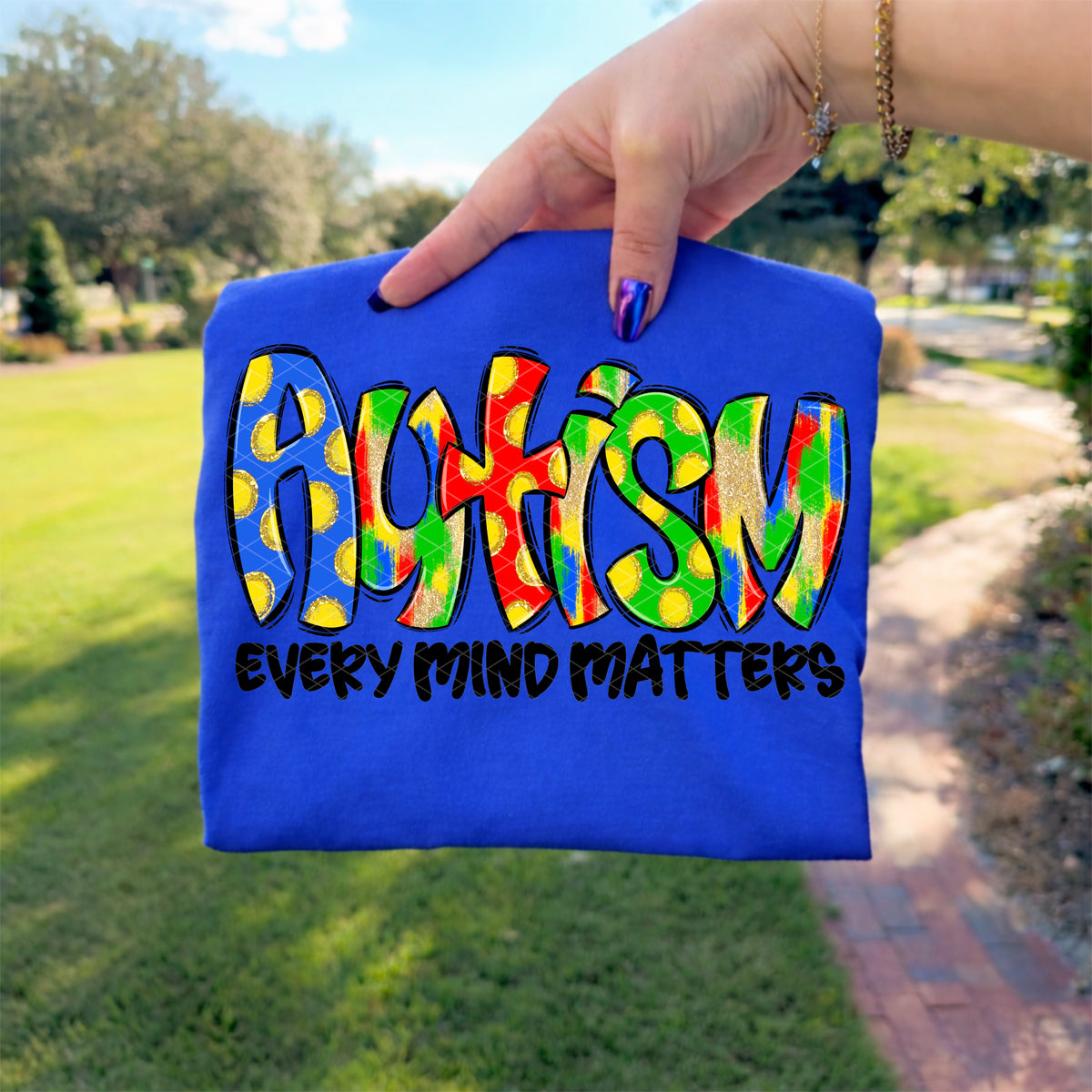 Autism every mind matters BLACK words (SDD) DTF Transfer