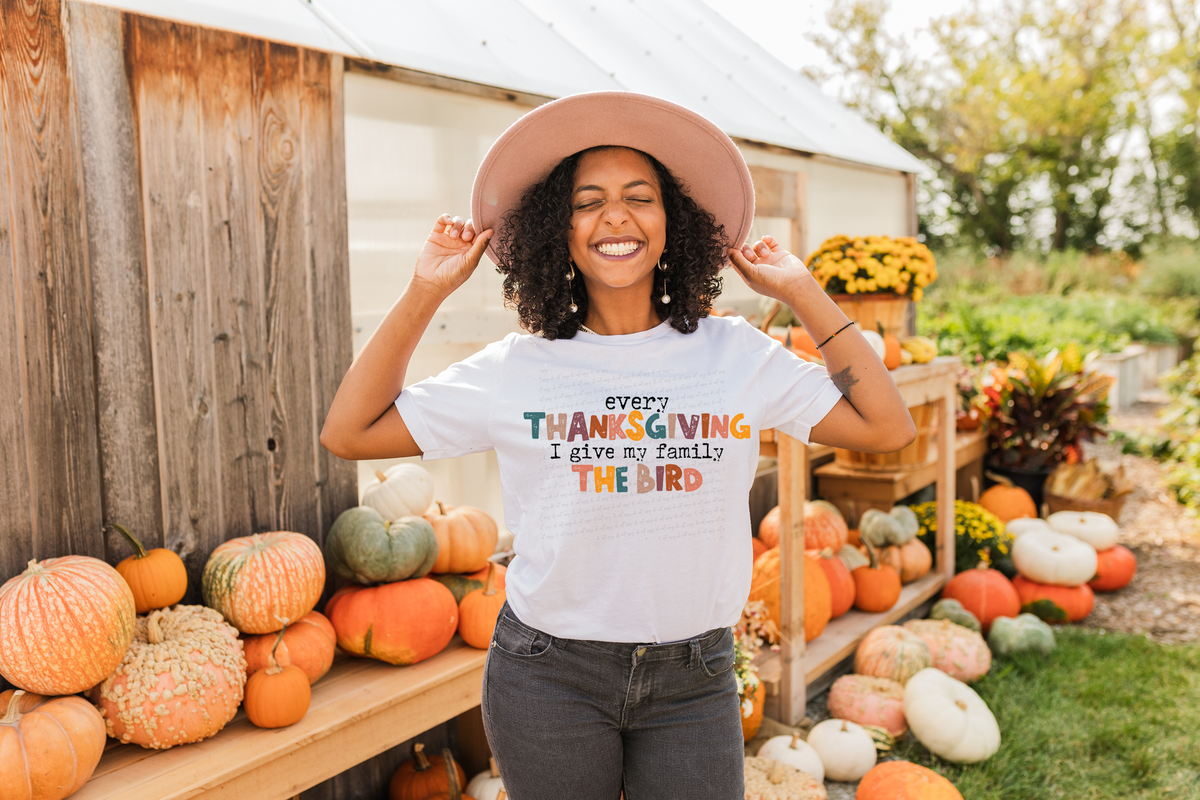 Every Thanksgiving I Give My Family The Bird 114767 DTF transfer
