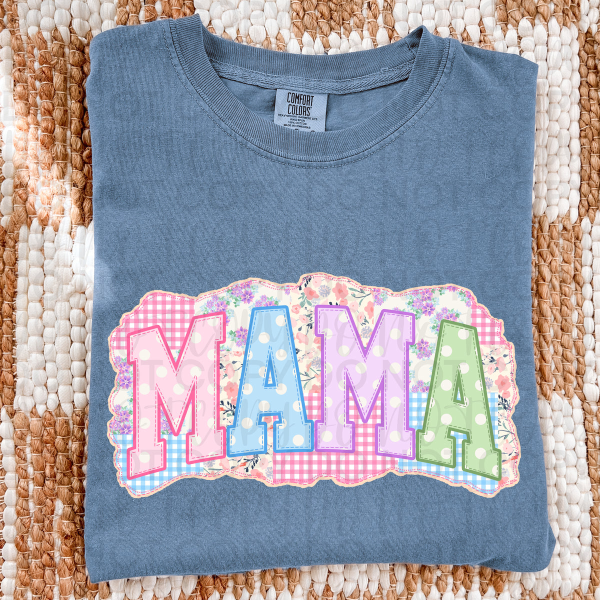 Pastel mama patchwork background (UAC) DTF Transfer