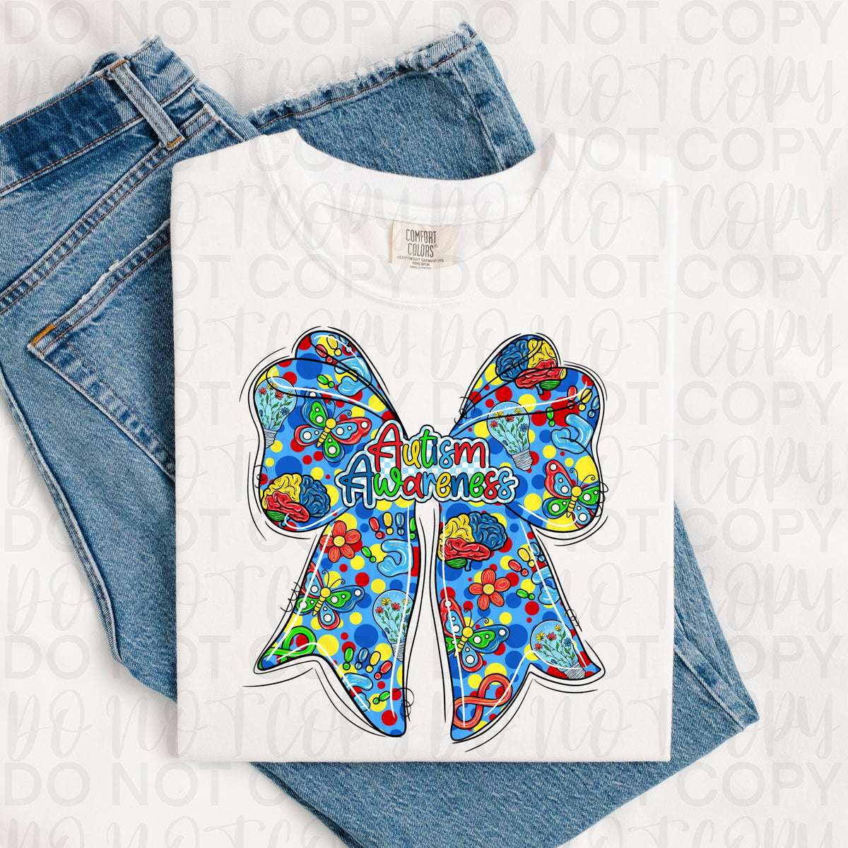 Autism Awareness Bow (UAC) DTF Transfer