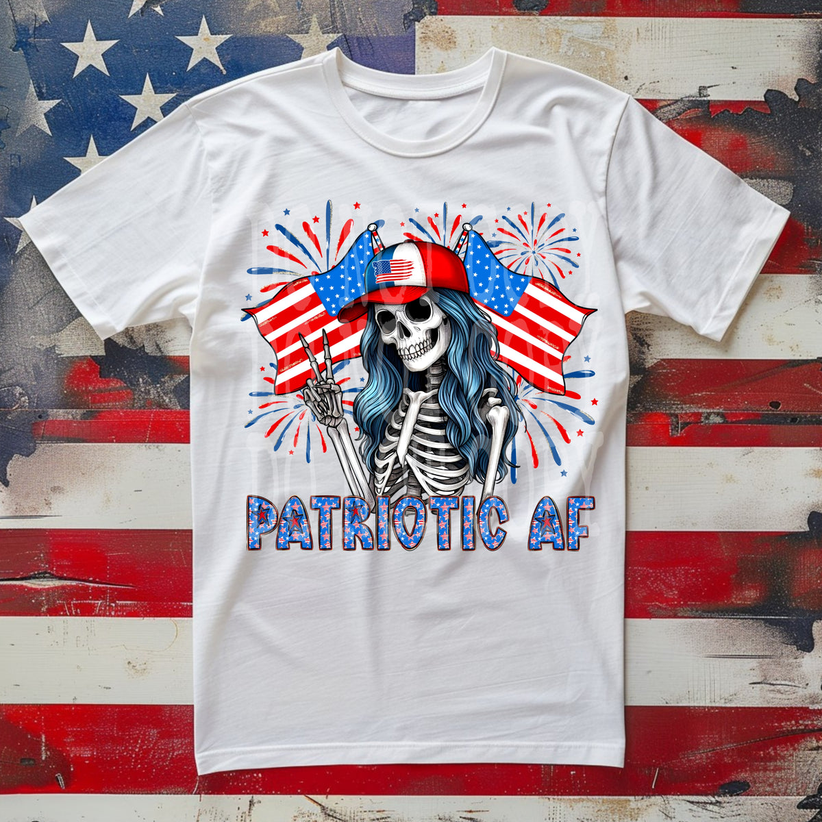 Patriotic af skellie 103457 DTF transfer