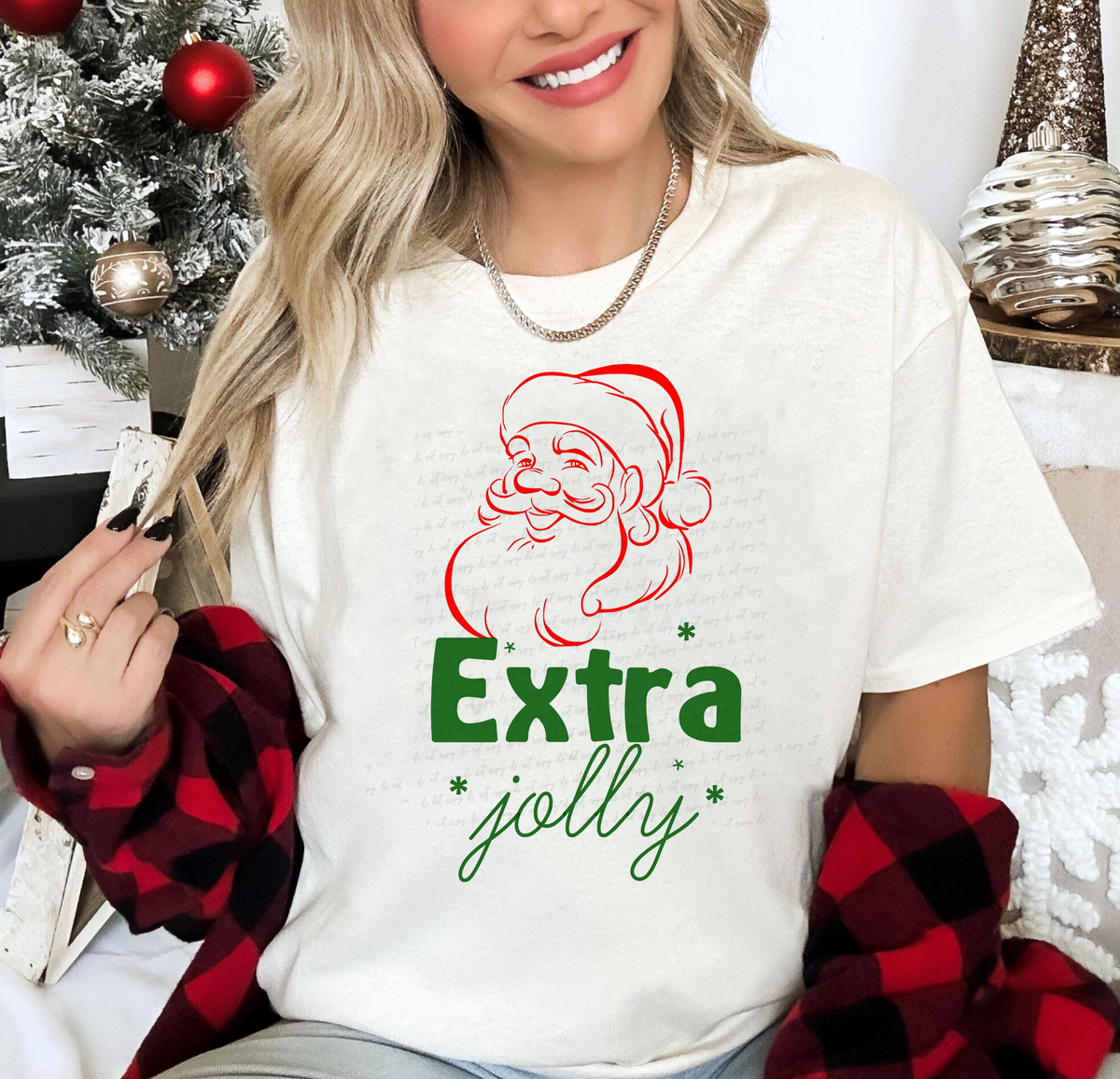 Extra Jolly Green Font Red Santa 115018 DTF Transfer