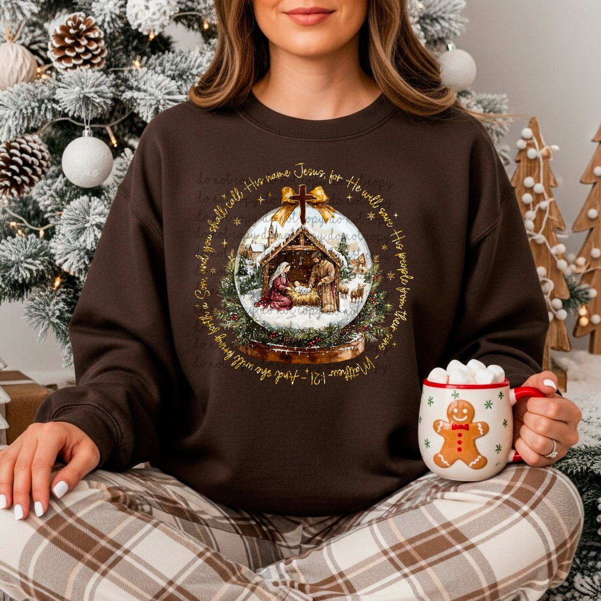 Nativity Snowglobe sunday special DTF transfer