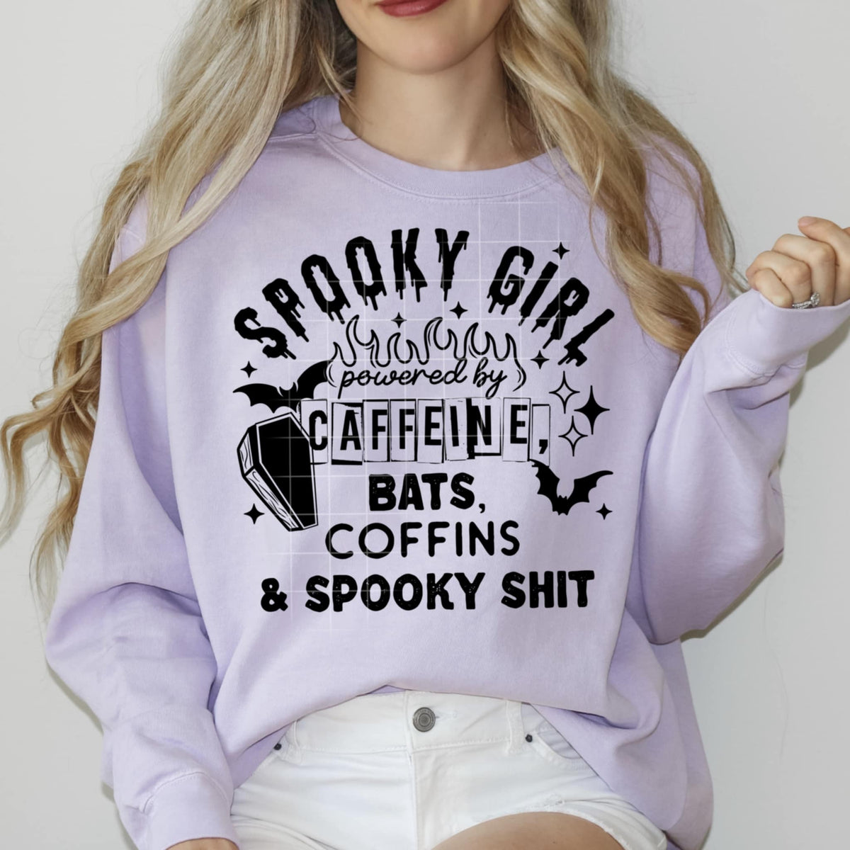 Spooky girl powered by BLACK (CSC) 98931 DTF transfer