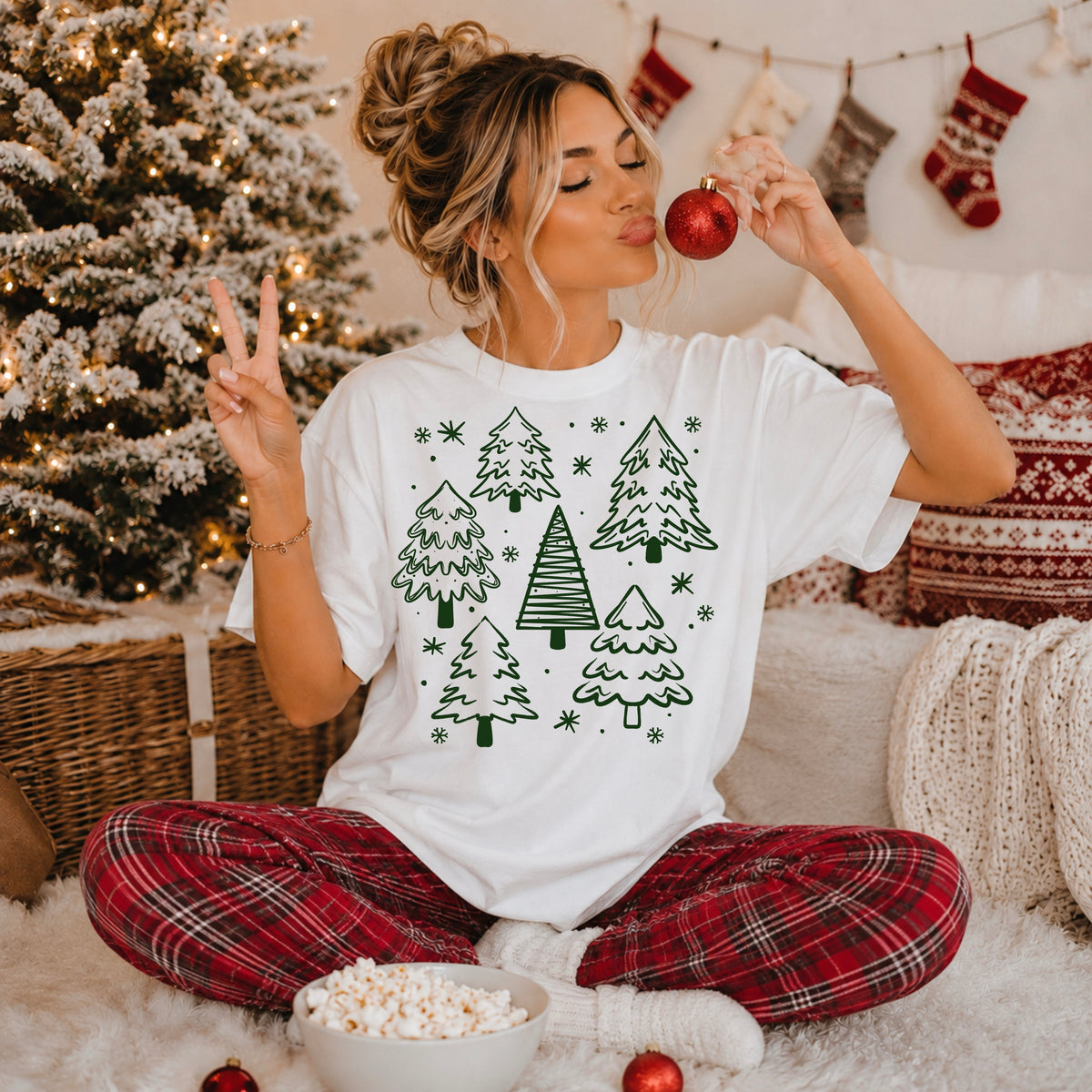 Christmas trees green (csc) DTF Transfer