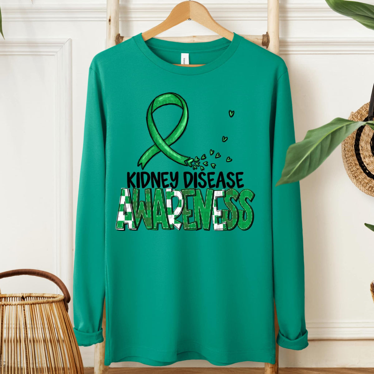 Kidney disease awareness ribbon (SDD) 107721 DTF transfer