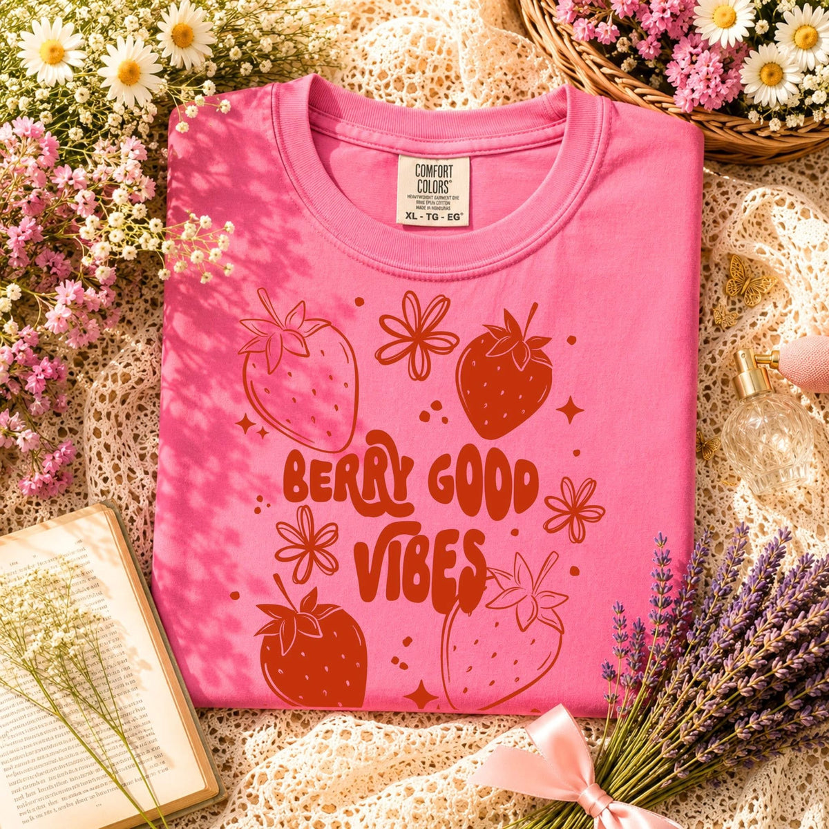 Berry good vibes RED (CSC) DTF Transfer