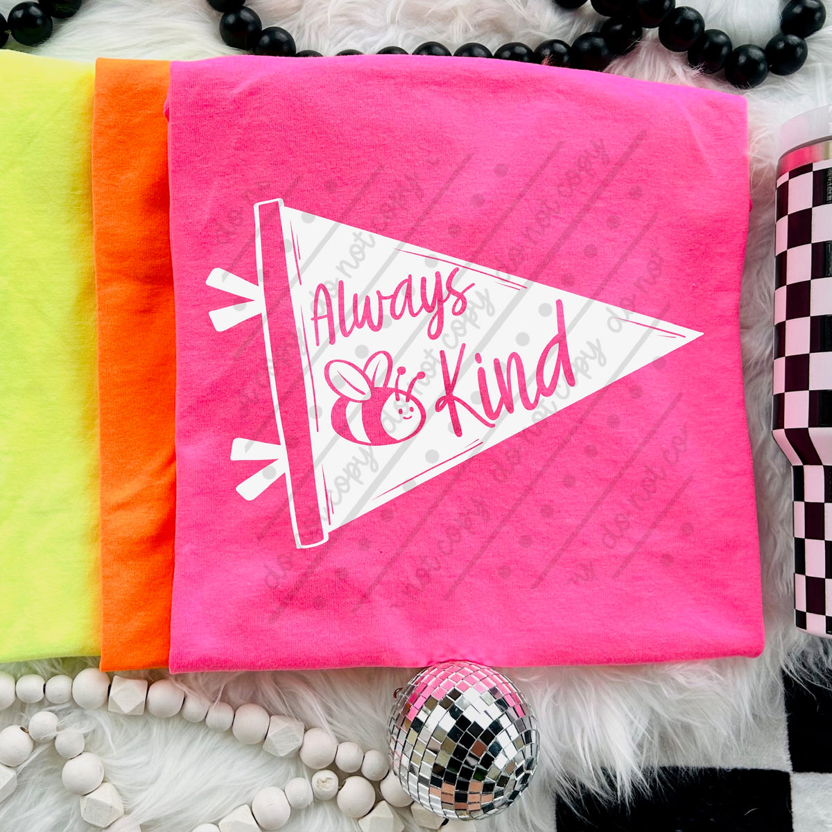 Always be kind flag white (scarlow) DTF transfer