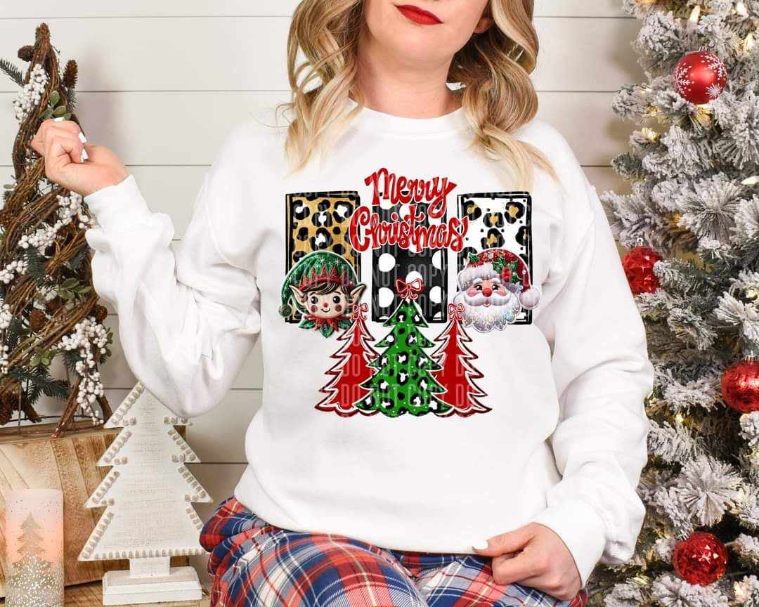 Merry Christmas elf and Santa (caplinger) 64407 DTF transfer