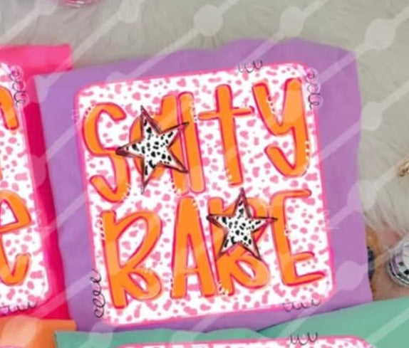 Salty babe orange font (JBD) 97221 DTF transfer