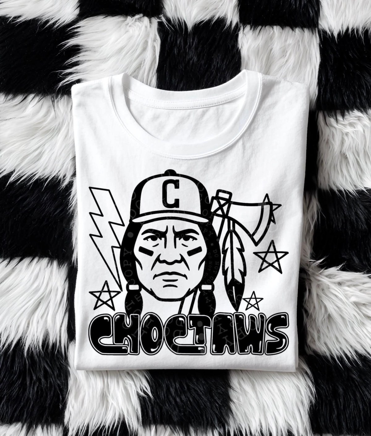 Choctaws Mascot BLACK (C’s) DTF transfer