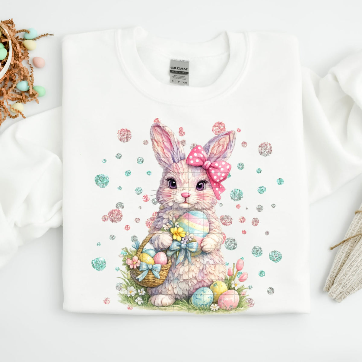 Easter bunny and eggs (SDD) DTF transfer