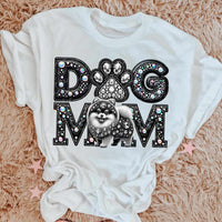 Pomeranian Dog mom rhinestone 49067 DTF transfer