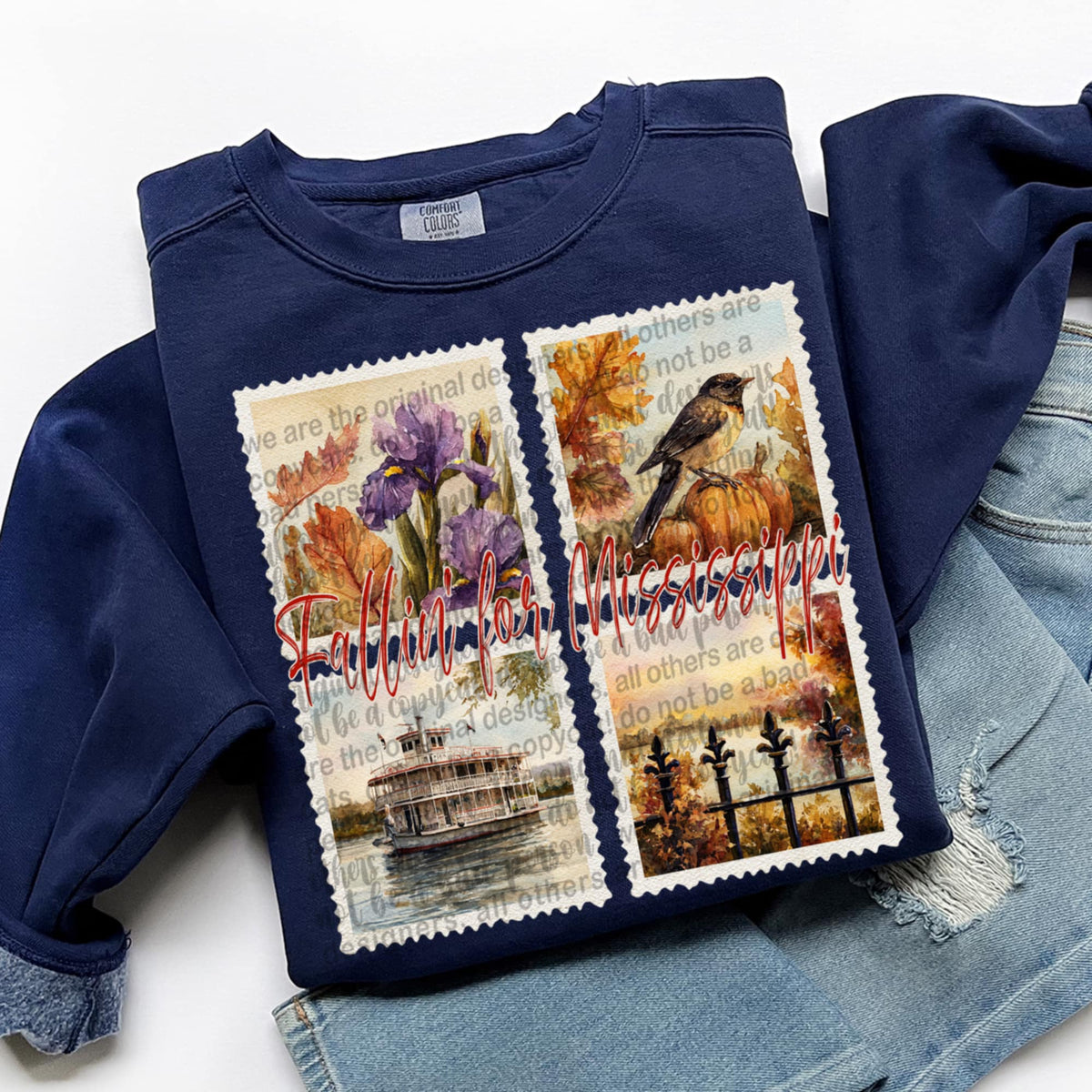 Falling For Mississippi Fall Stamps (TTD) DTF transfer