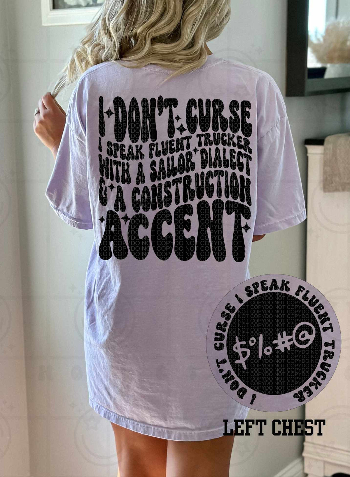 I don’t curse I speak fluent trucker BACK (HW) 79426 DTF transfer
