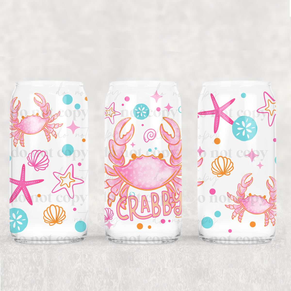 Crabby colorful crab (CSC) UV DTF WRAP