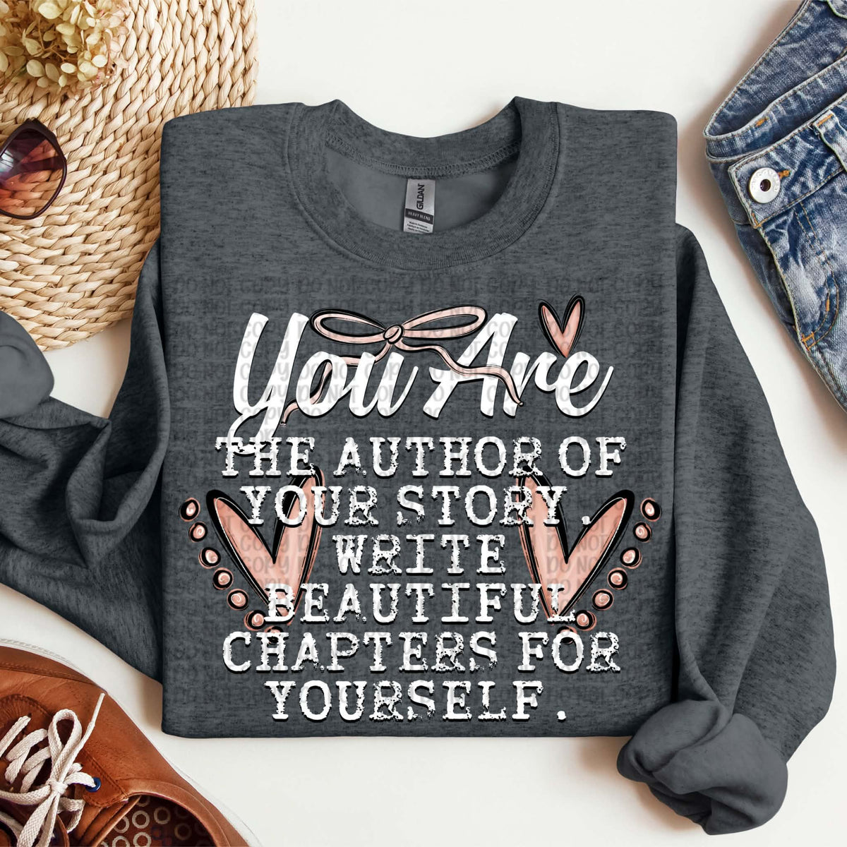 You are the author with hearts (VP) DTF Transfer