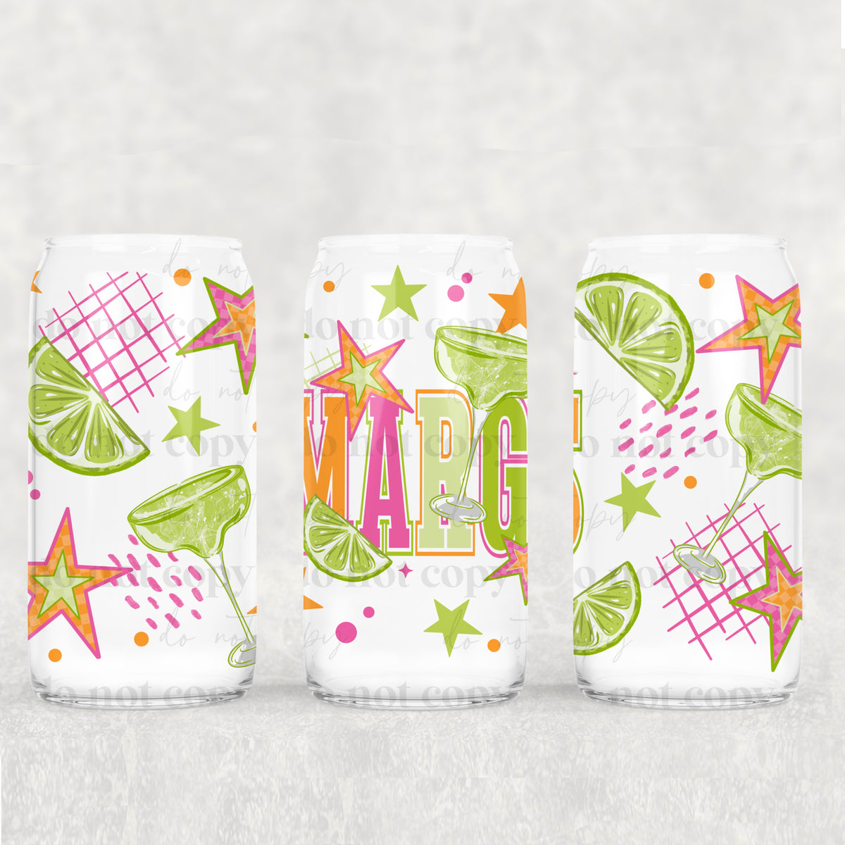 Margs with stars and lime (CSC) UV DTF WRAP