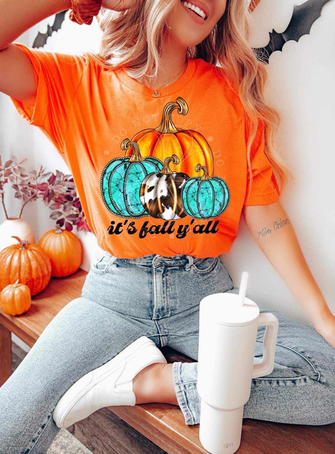It’s fall y’all western pumpkins (LYTTLE) 53875 DTF transfer