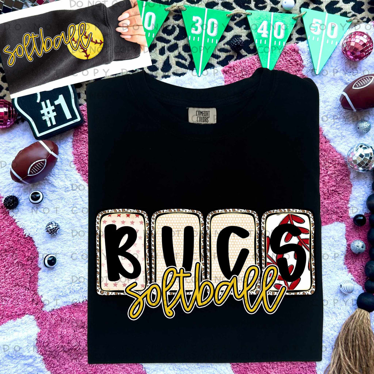 Bucs Softball FRONT (Caplinger) 82776 DTF transfer