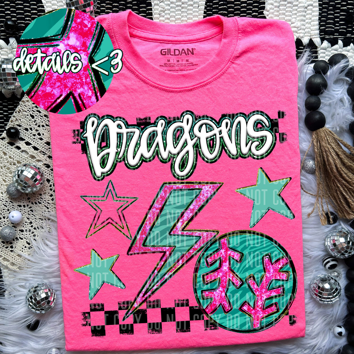 Dragons Rainbow Baseball/Softball (Caplinger) 96810 DTF transfer