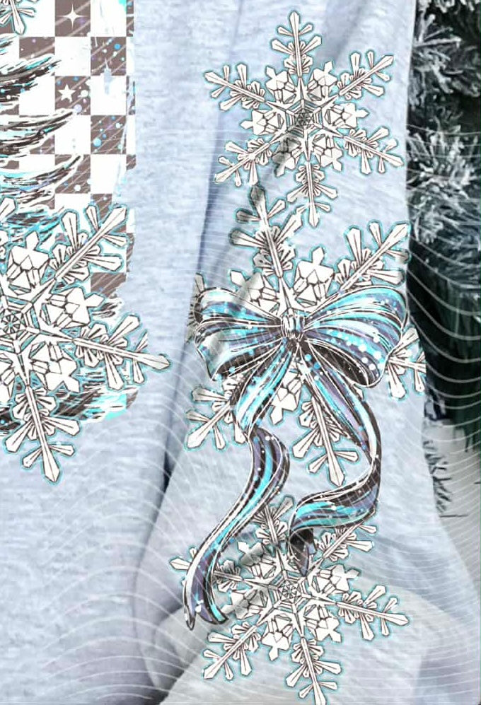 Blue Tree and checker (SET OF TWO SLEEVES) (AG) DTF Transfer