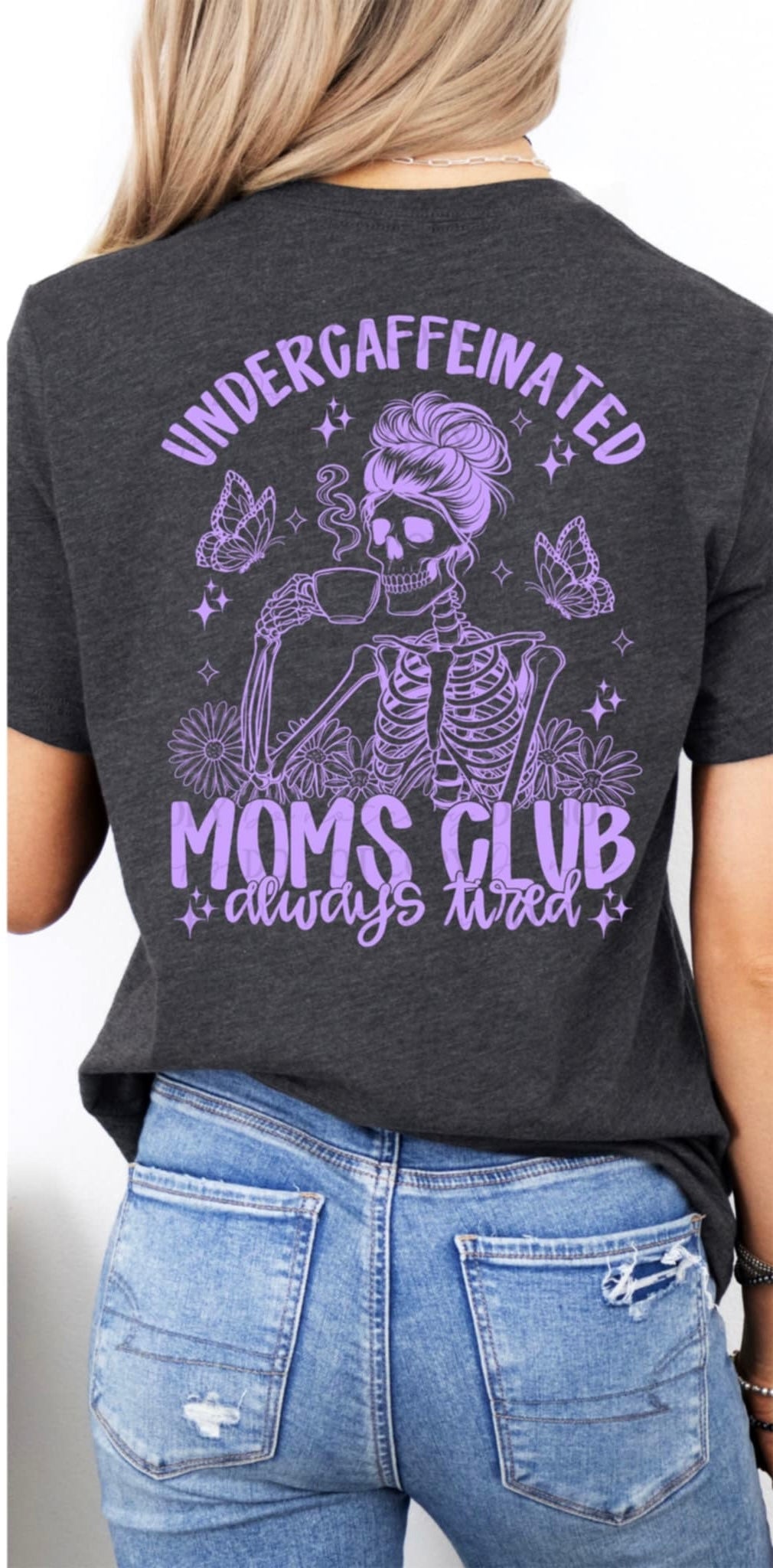 Under caffeinated moms club purple (ABD) 93183 DTF transfer