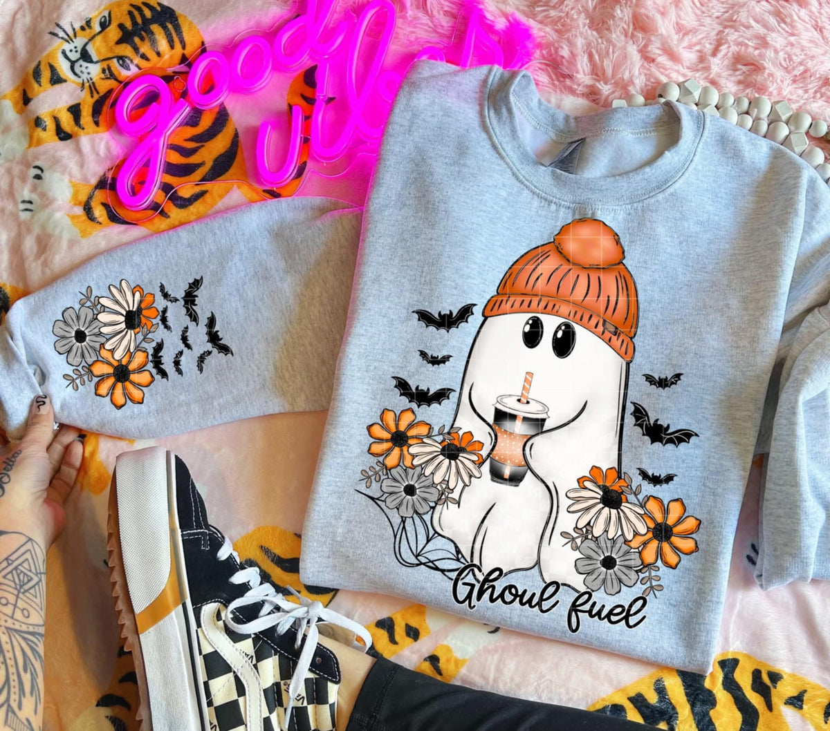 Ghoul Fuel Ghost Beanie Front Only (Linda) DTF Transfer