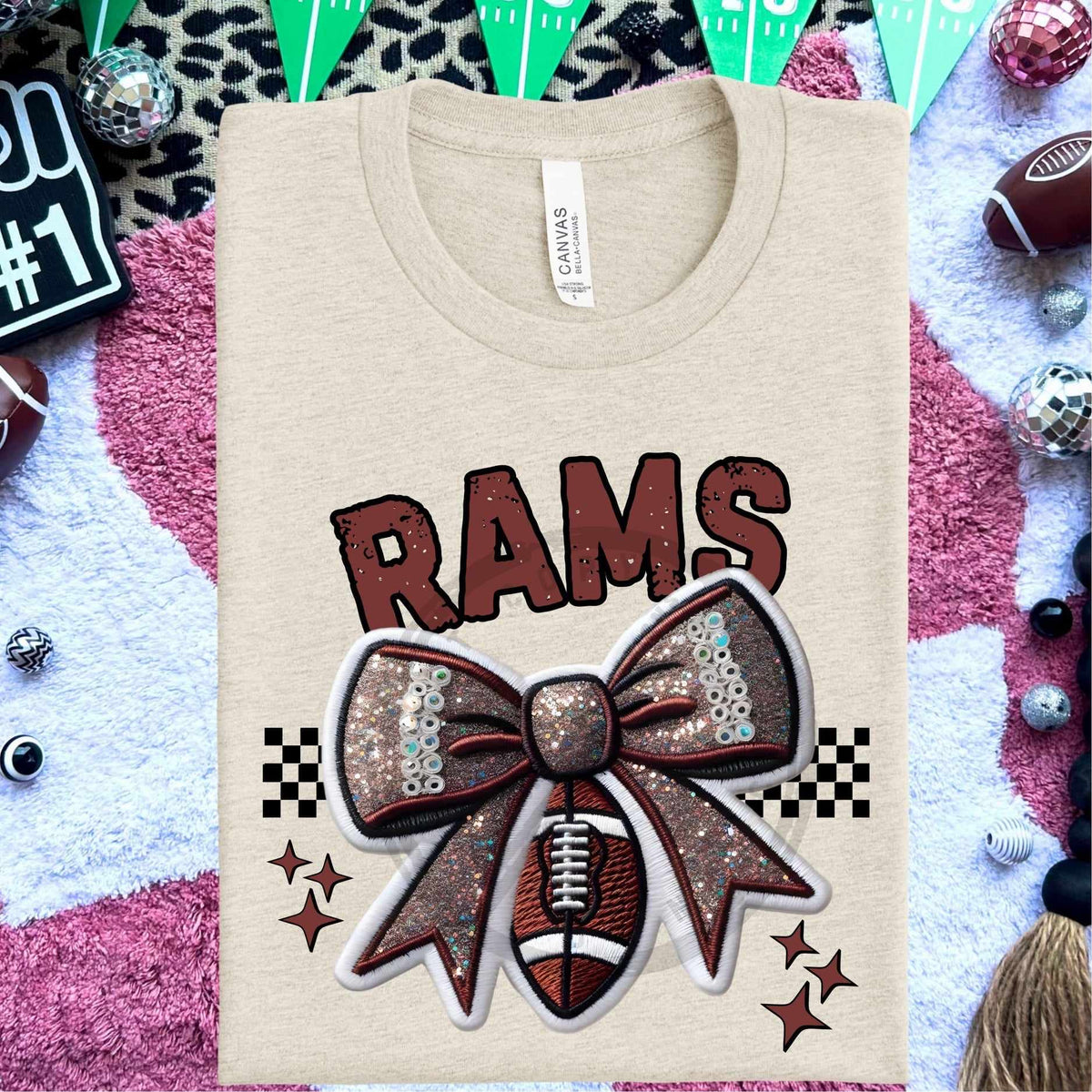 Rams bow and football (HW) 58328 DTF transfer