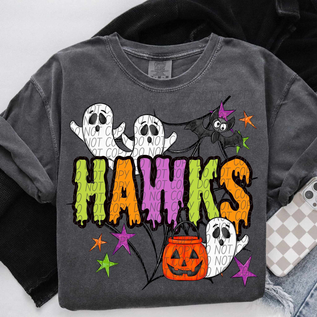 Hawks Halloween (City) DTF transfer