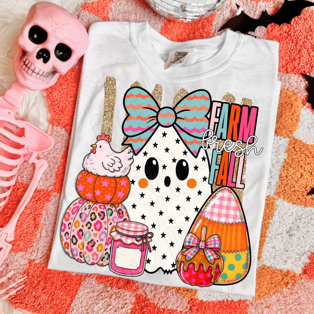 Farm fresh fall ghost and fall items (Ink) DTF transfer