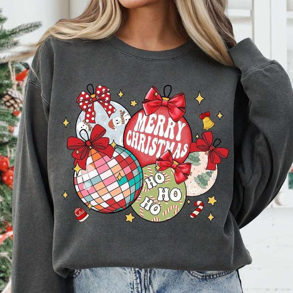 Merry Christmas groovy ornaments 67911 DTF transfer