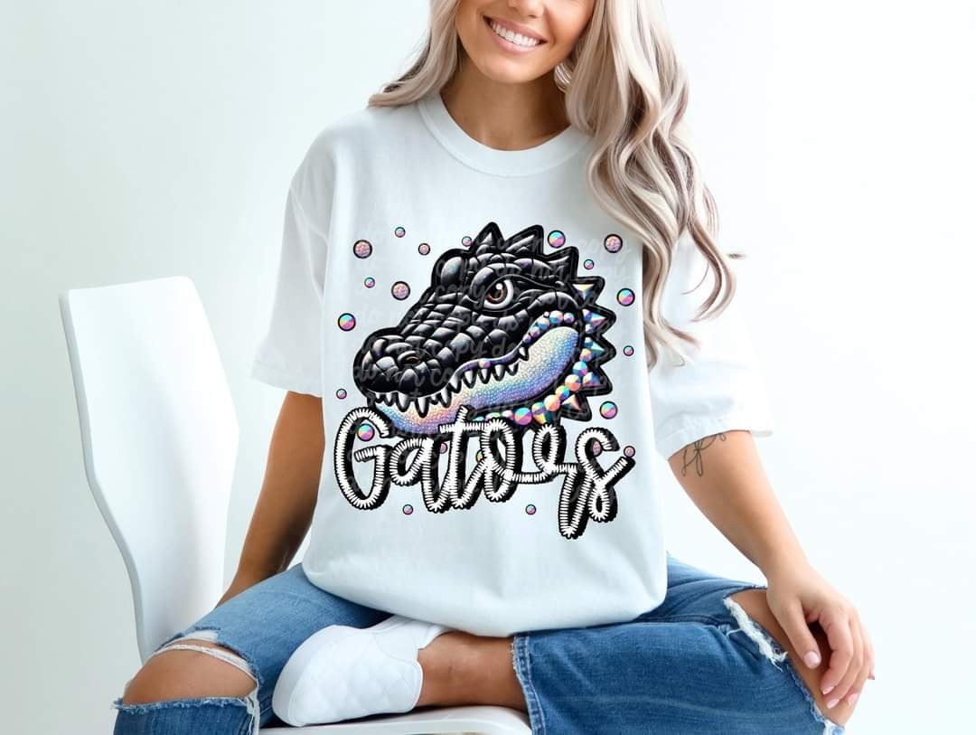 Gators bedazzled mascot 53560 DTF transfer