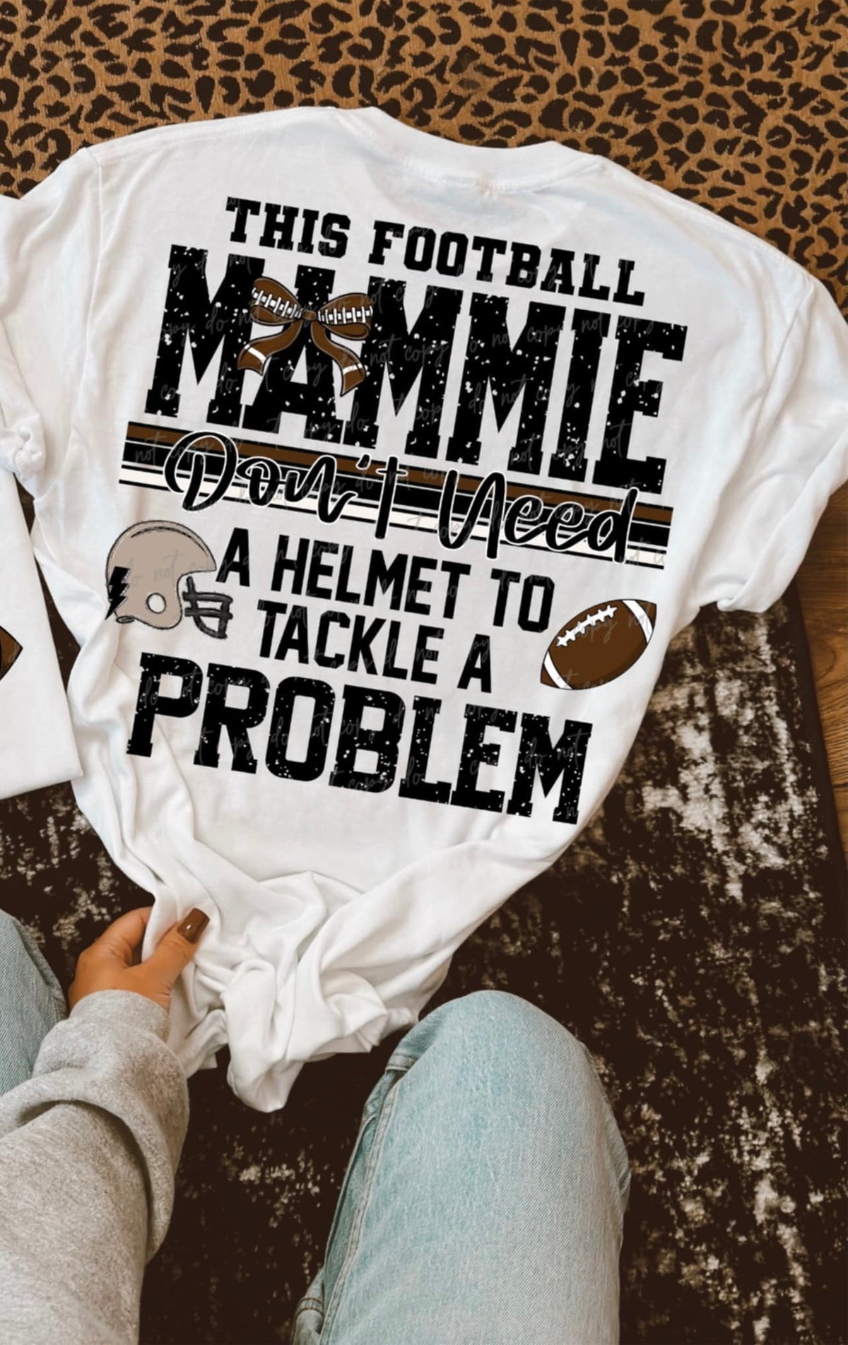 This football mammie don’t need a helmet to tackle a problem BOW (VIRGO) 94464 DTF transfer