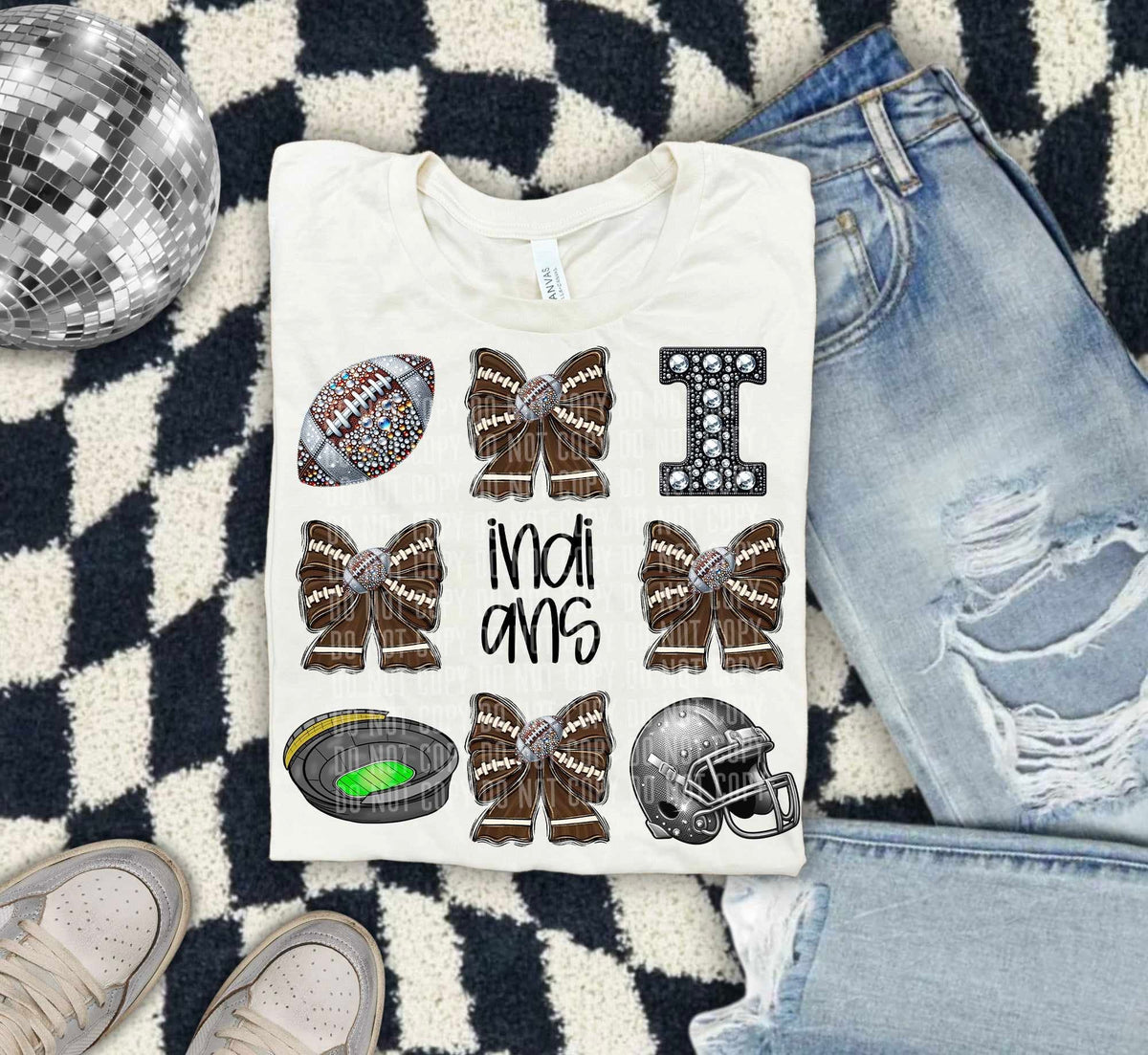 Indians football collage (Caplinger) 55749 DTF transfer