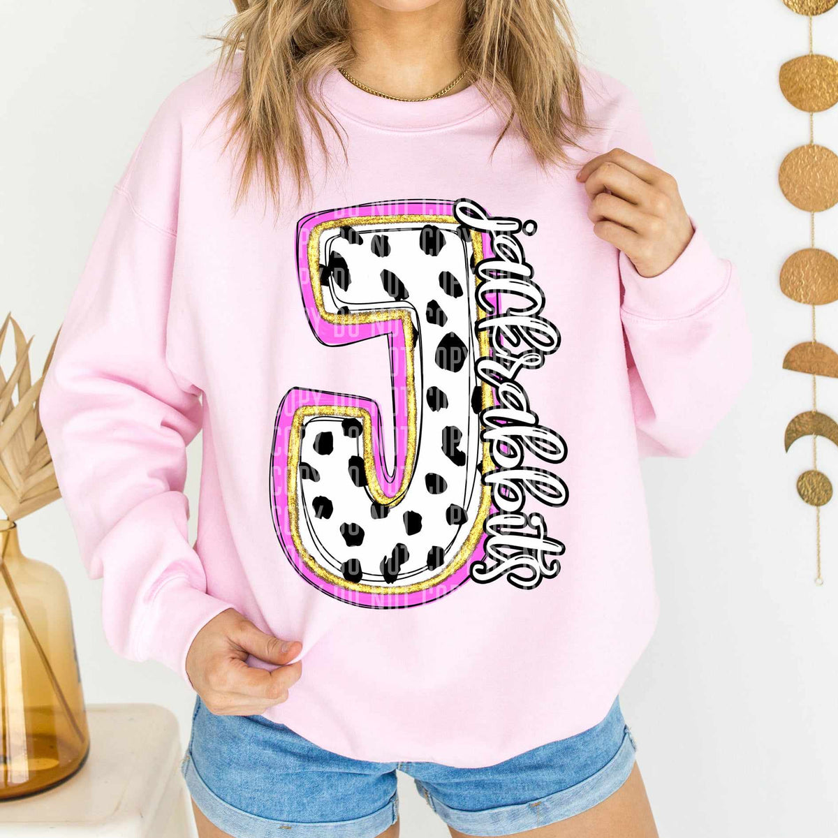 Jackrabbits Polka Font Mascot Caplinger 56177 DTF transfer