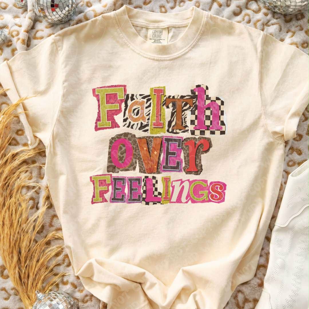 Faith over feelings magazine font (SSD) DTF TRANSFER