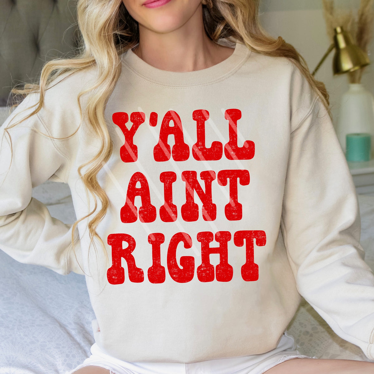 Yall Aint Right RED scarlow 110339 DTF transfer