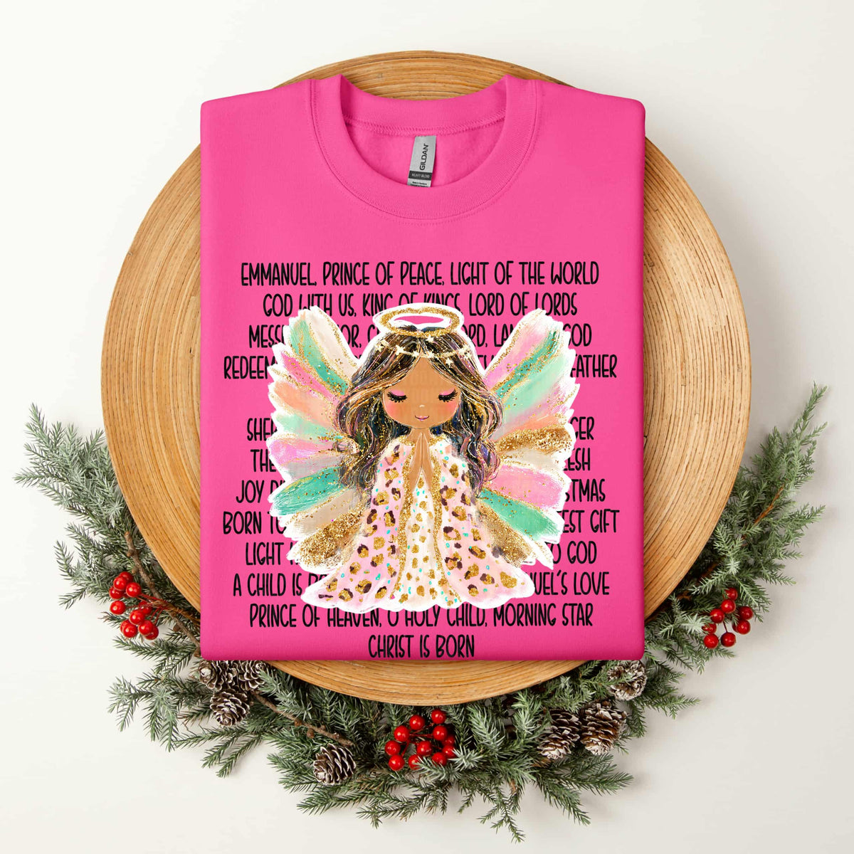 Brushstroke Angel black words (SDD) DTF Transfer