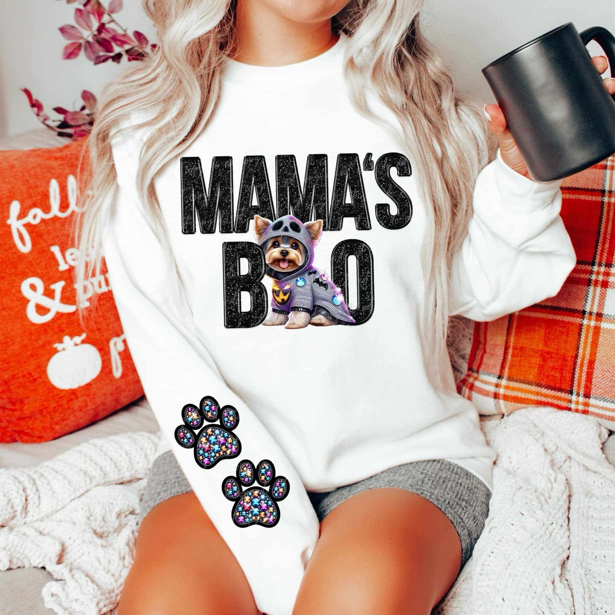 Mamas boo yorkie FRONT ONLY 52892 DTF transfer