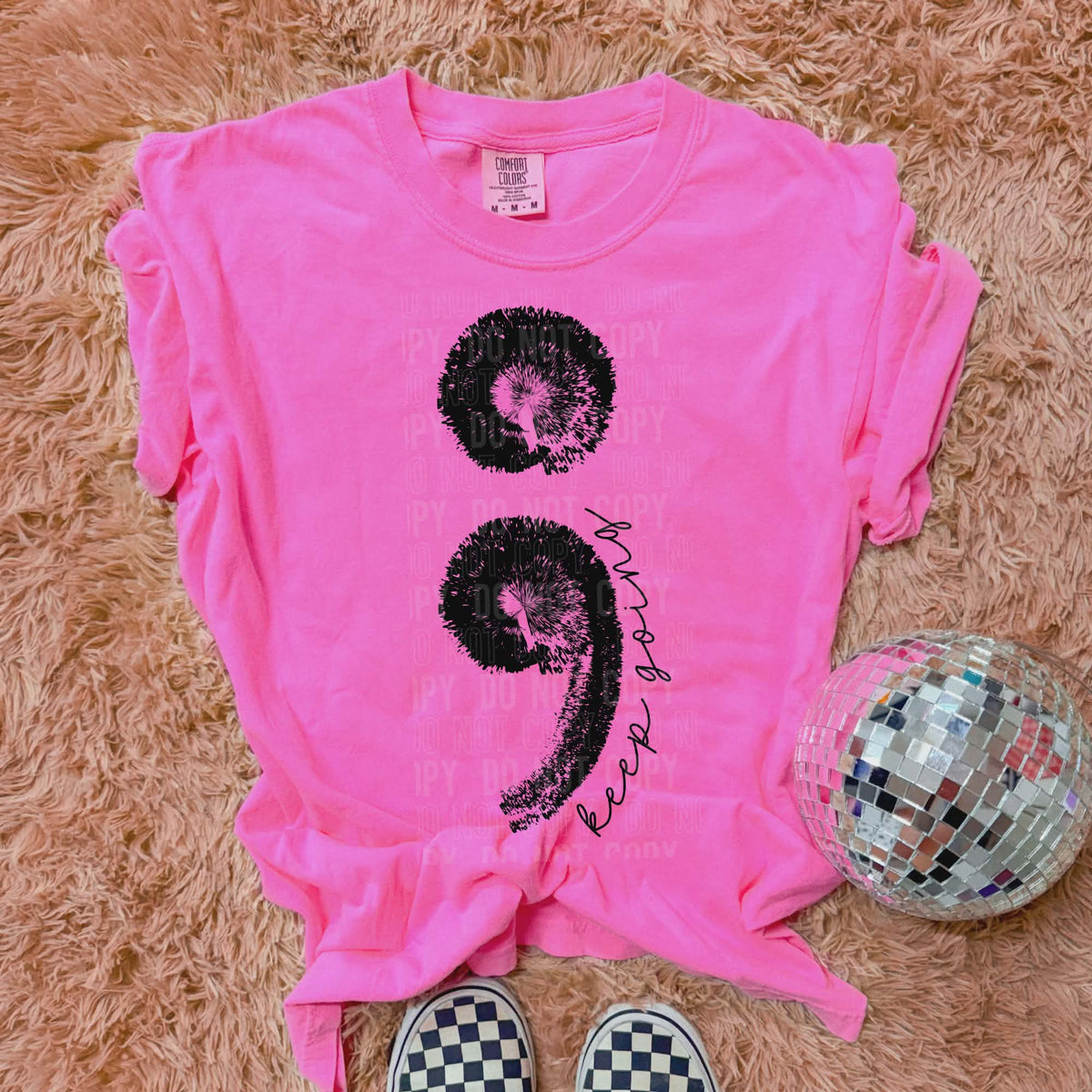 Keep Going Semicolon Sunday Special DTF transfer
