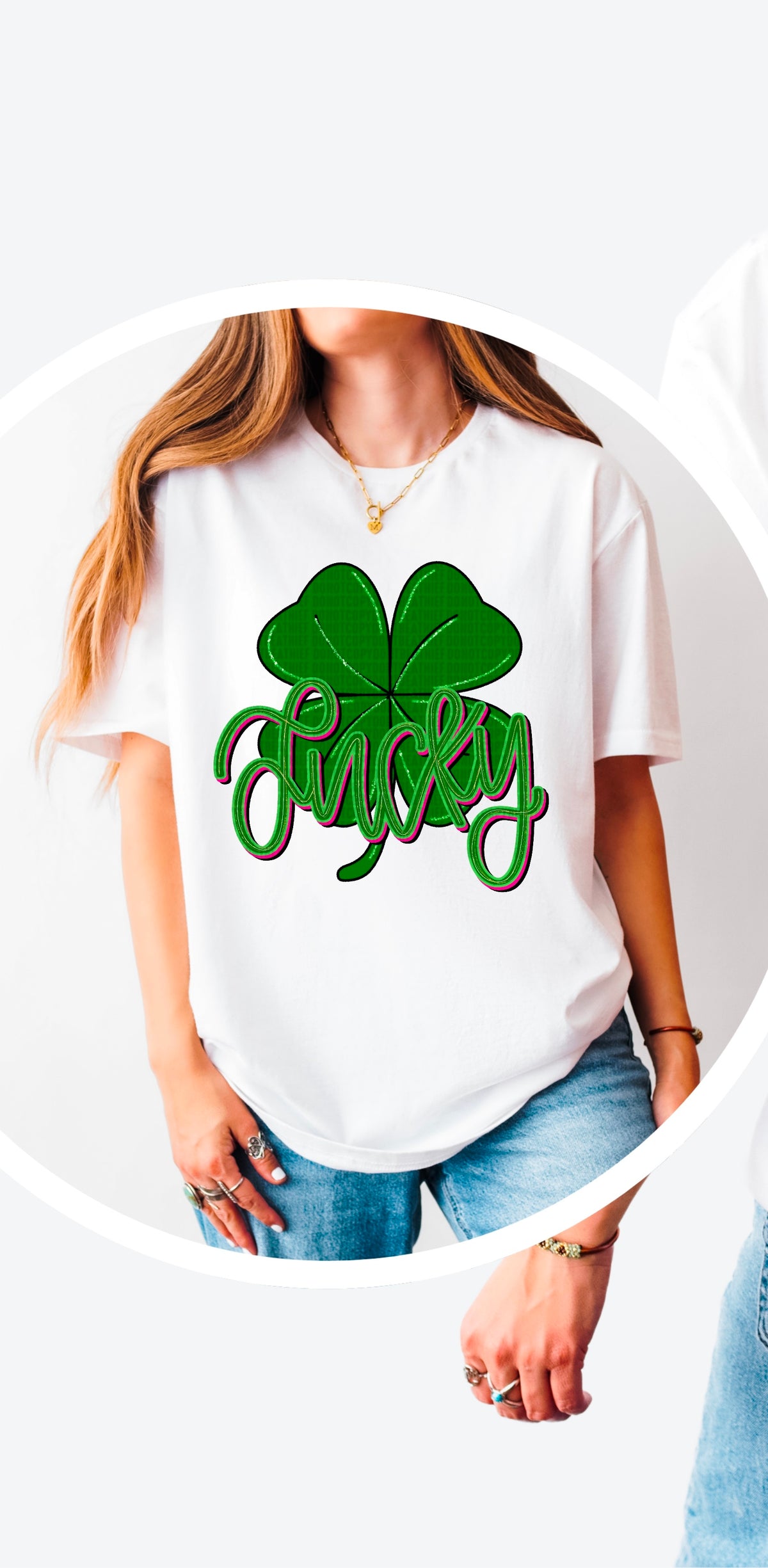 Lucky st Patrick’s day  pocket 90418 DTF transfer