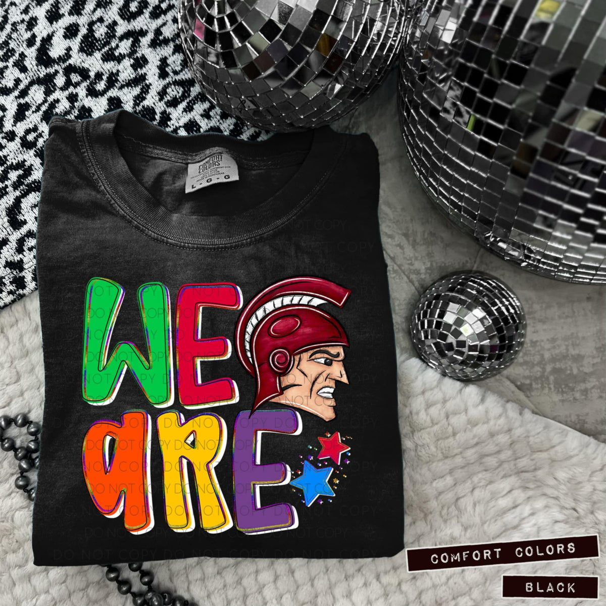 We are Trojans red (Caplinger) 100804 DTF transfer