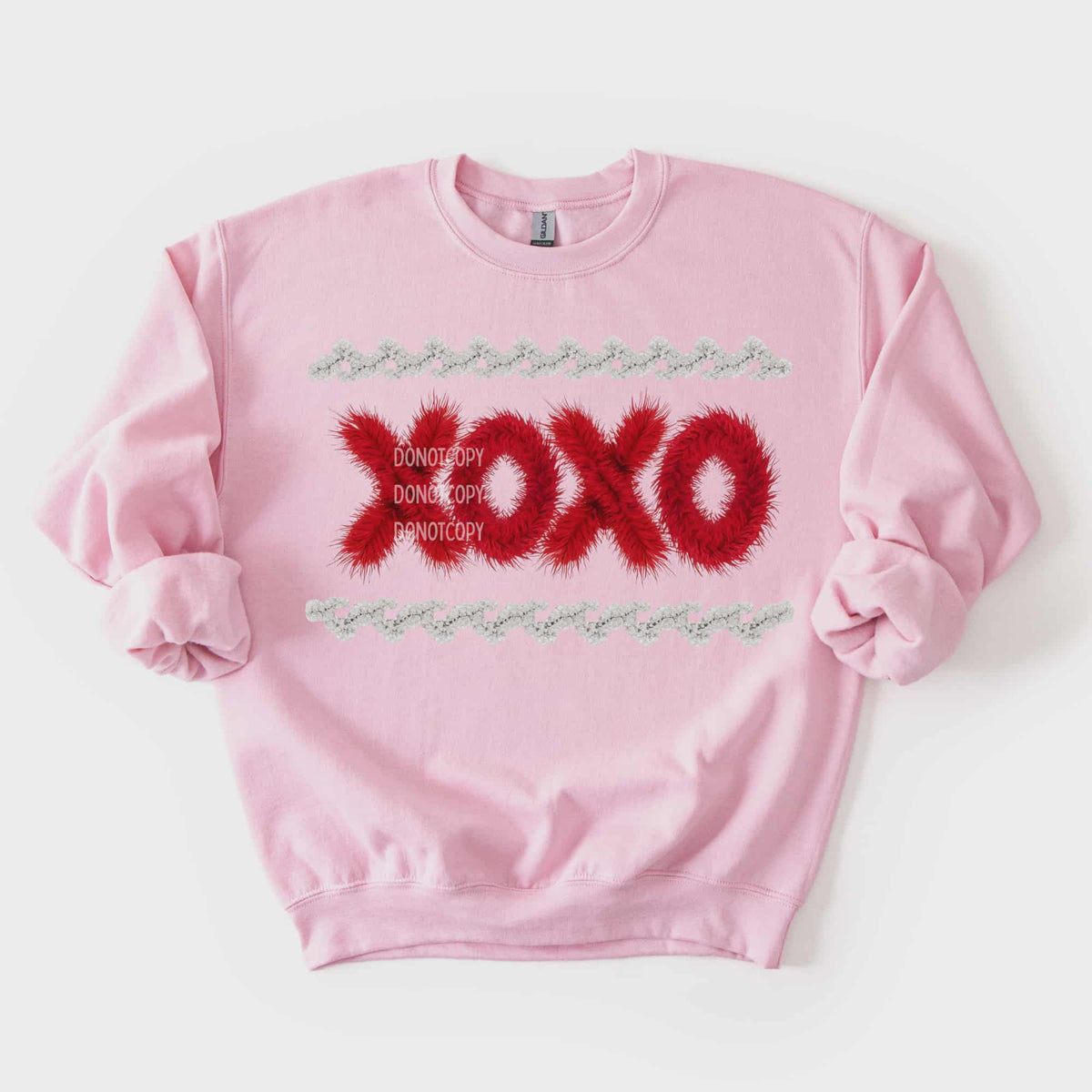 Xoxo red with white lines (CSG) DTF Transfer