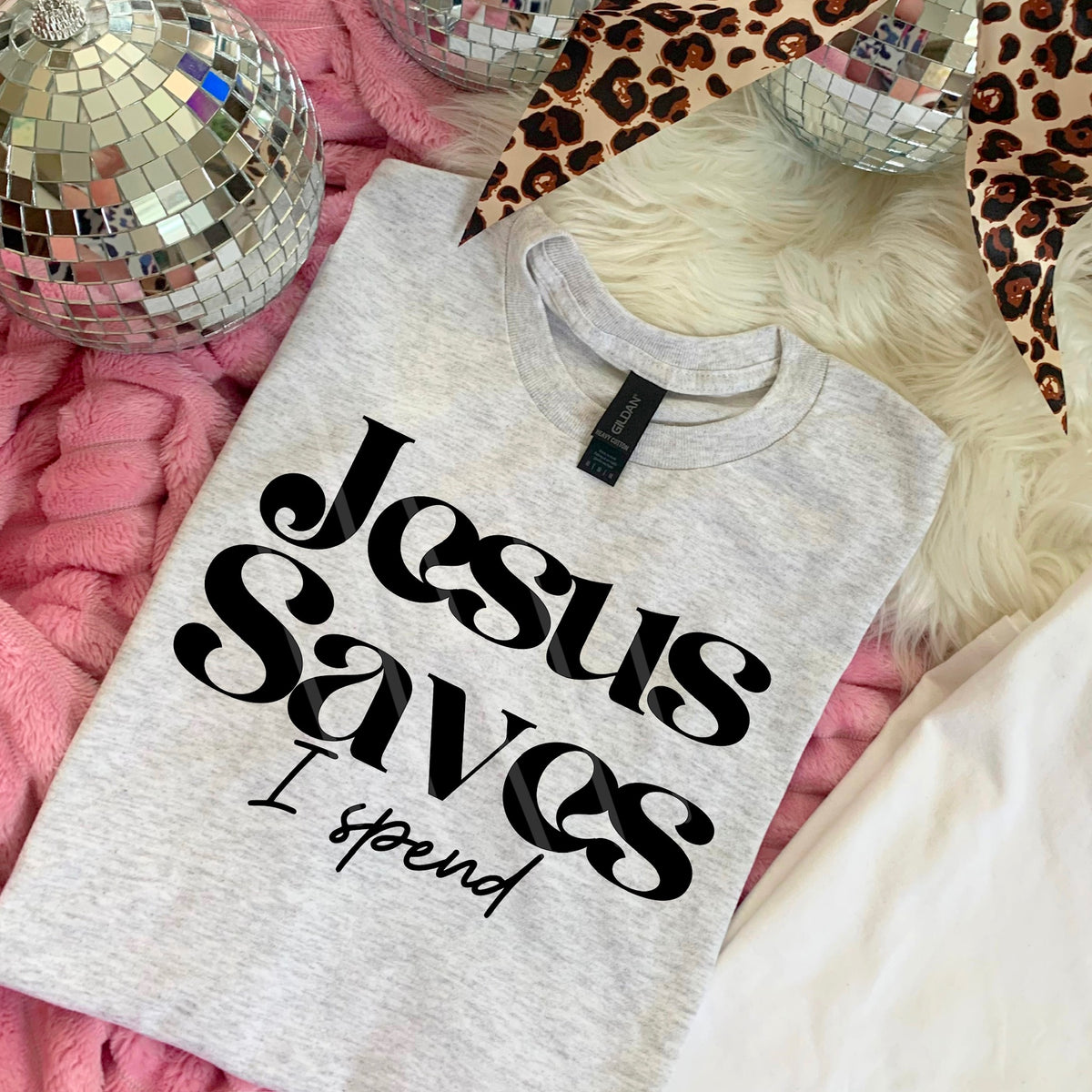 Jesus Spends I Save BLACK (MZ) 113520 DTF Transfer