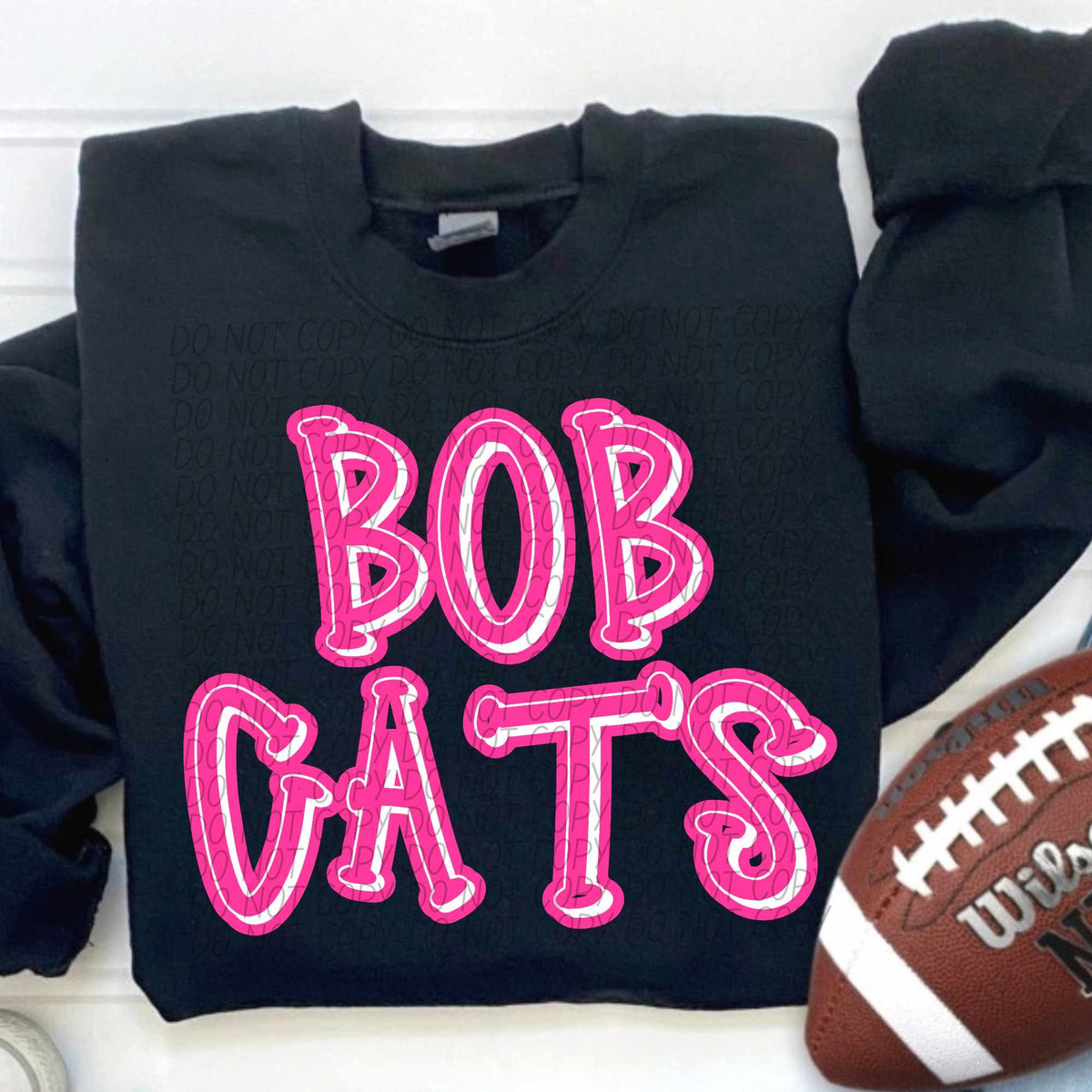 Bobcats hot pink 55389 DTF transfer