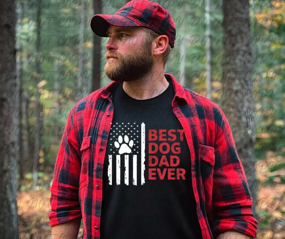 Best dog dad ever  (vintage) 67368 DTF transfer