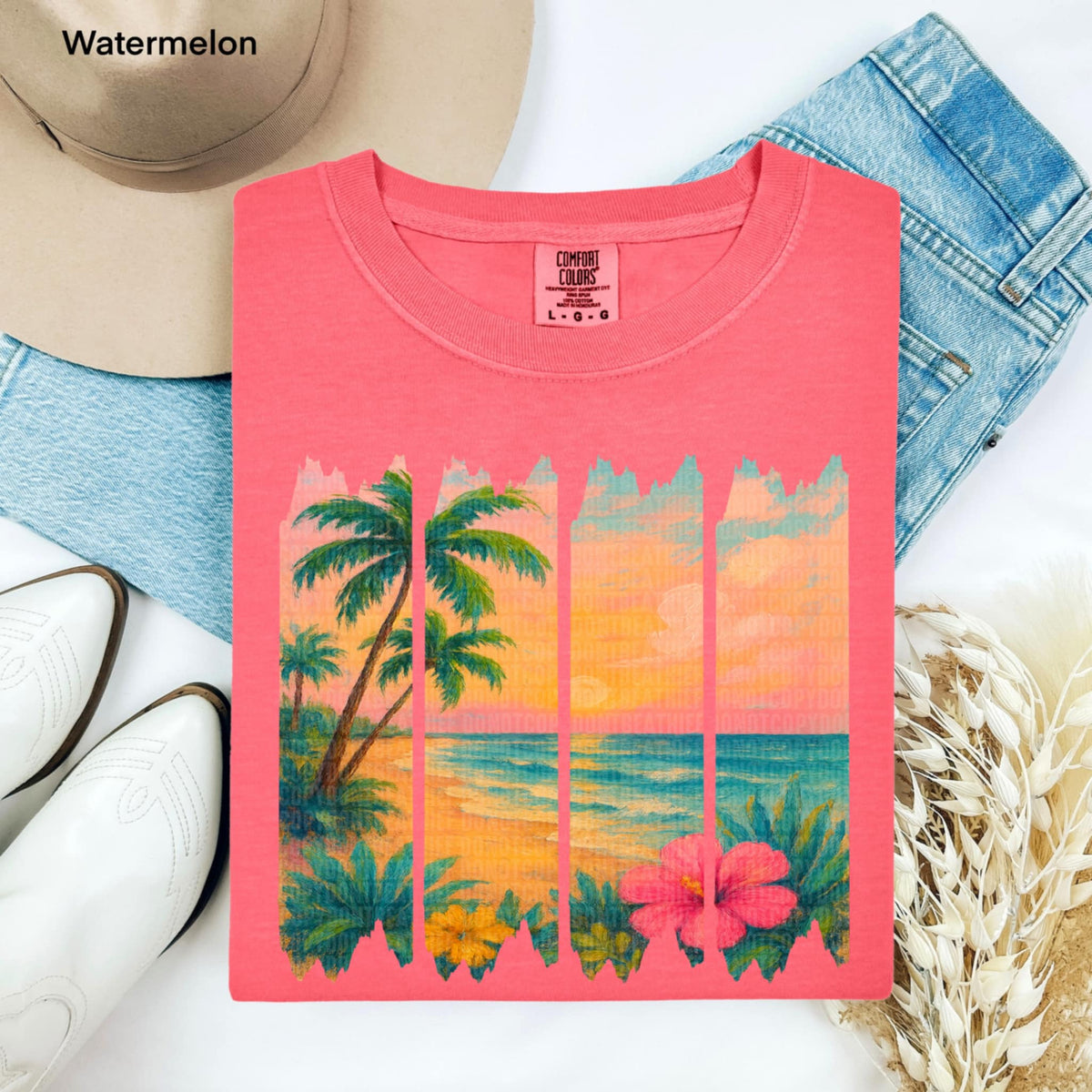Beach brushstrokes 98887 DTF transfer