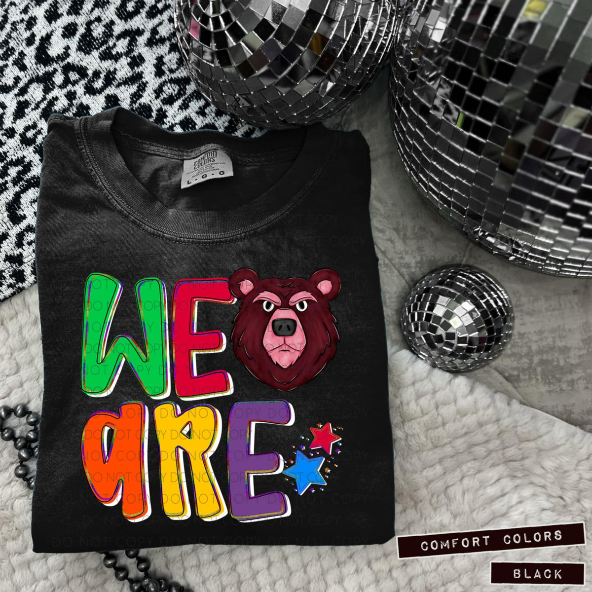 We are bears maroon (Caplinger) 100786 DTF transfer