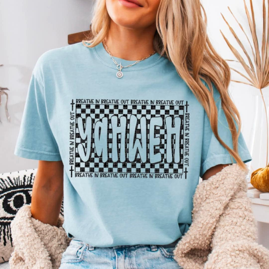 Yahweh checkered 85782 DTF transfer